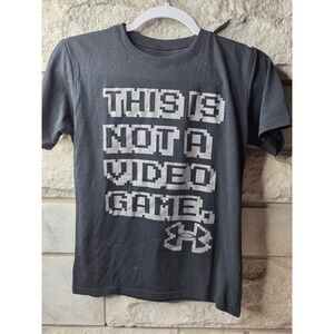 Under Armour Kids Black This Is Not A Video Game Graphic Tee Shirt YMD 0721